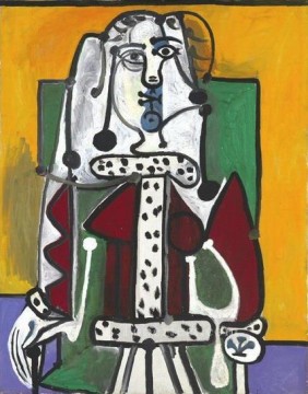 Mujer en un sillón cubista de 1940 Pablo Picasso Pinturas al óleo